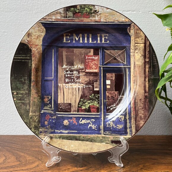 Sakura Storefronts Set of 4 Dessert Plates Chiu Tak Hak Stonrware 2004 in Box - Picture 4 of 15